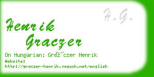 henrik graczer business card